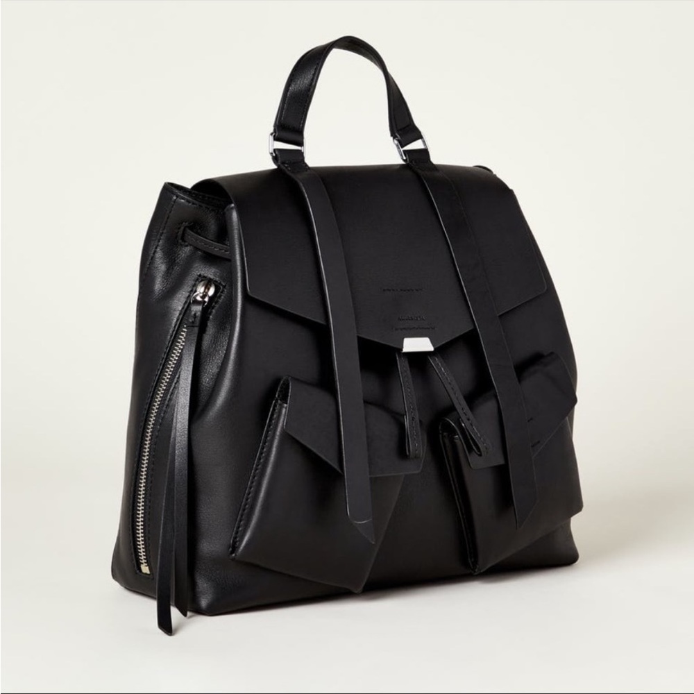 All Saints Captain Black Leather Backpack NWOT allsaints